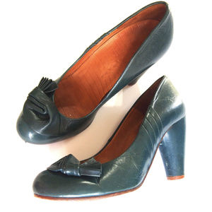 Chie Mihara Teal Green Pumps Oragami Spain SZ 39